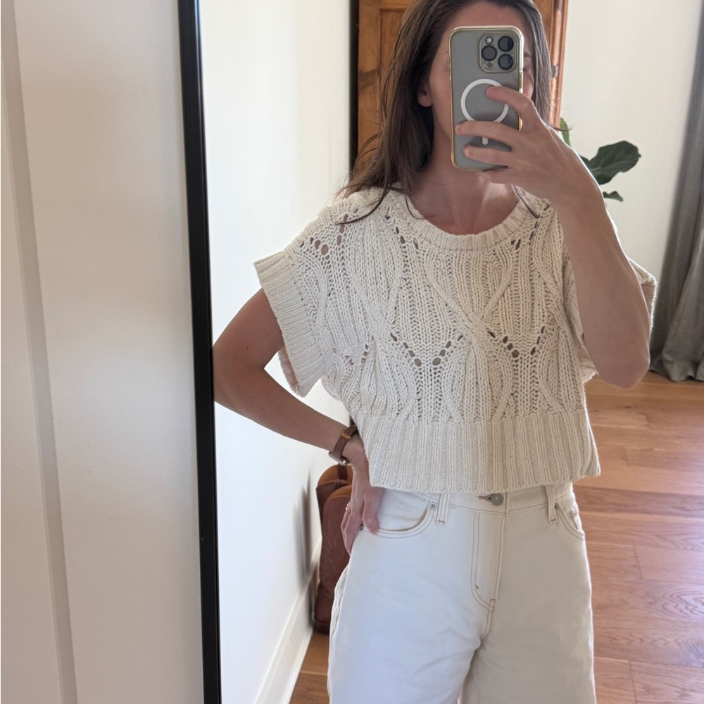 Women's Cream Knit Sweater